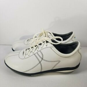 SOFTWALK Womens 7.5 M Health Glide White Black Walking Toning Rocker Nurse Shoes